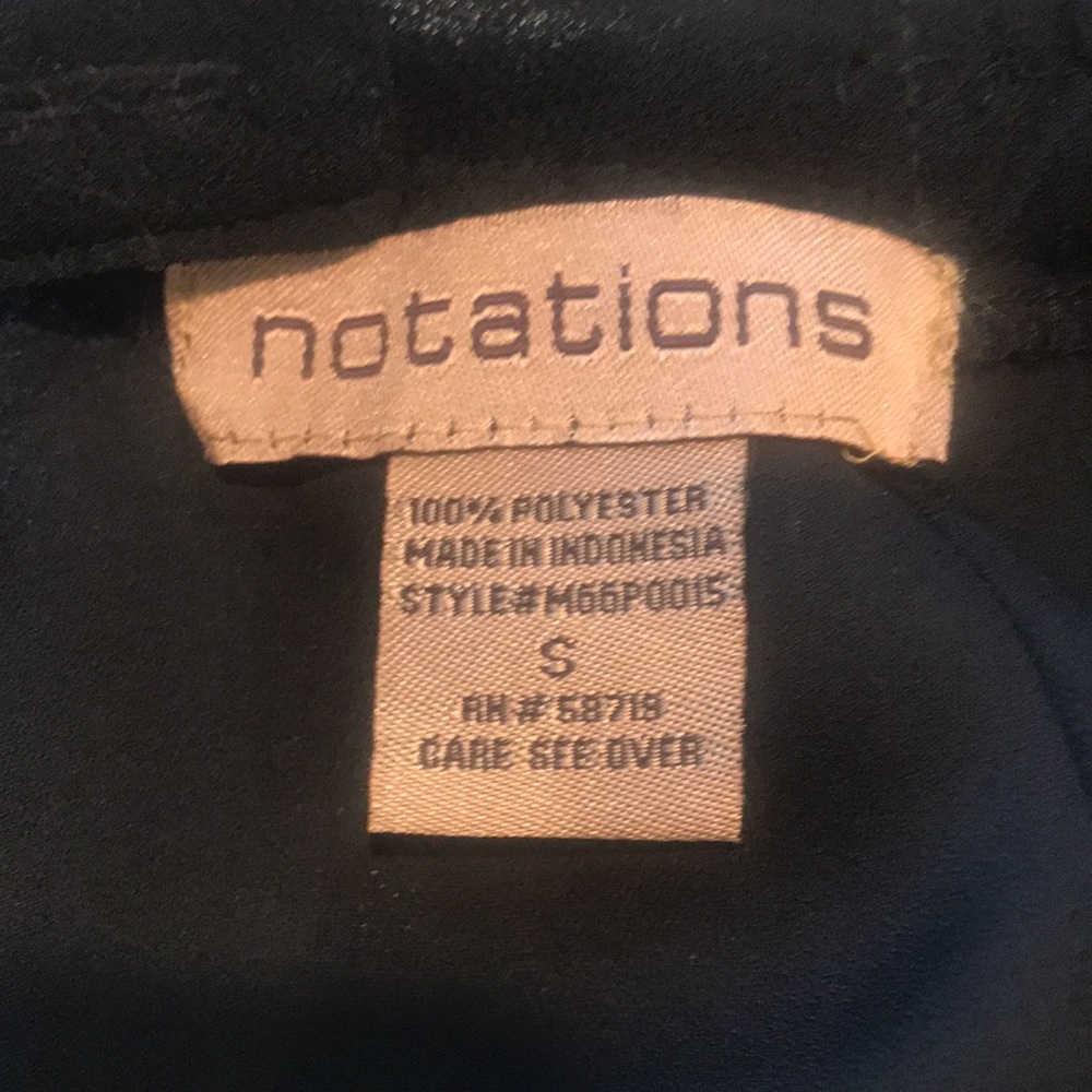 Notations Black Size Size Small. Wide Leg, Polyester. NWT - Picture 4 of 5